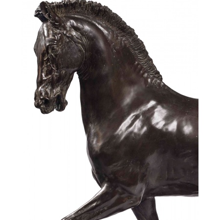 Statua in bronzo e marmo - Cavallo Antico