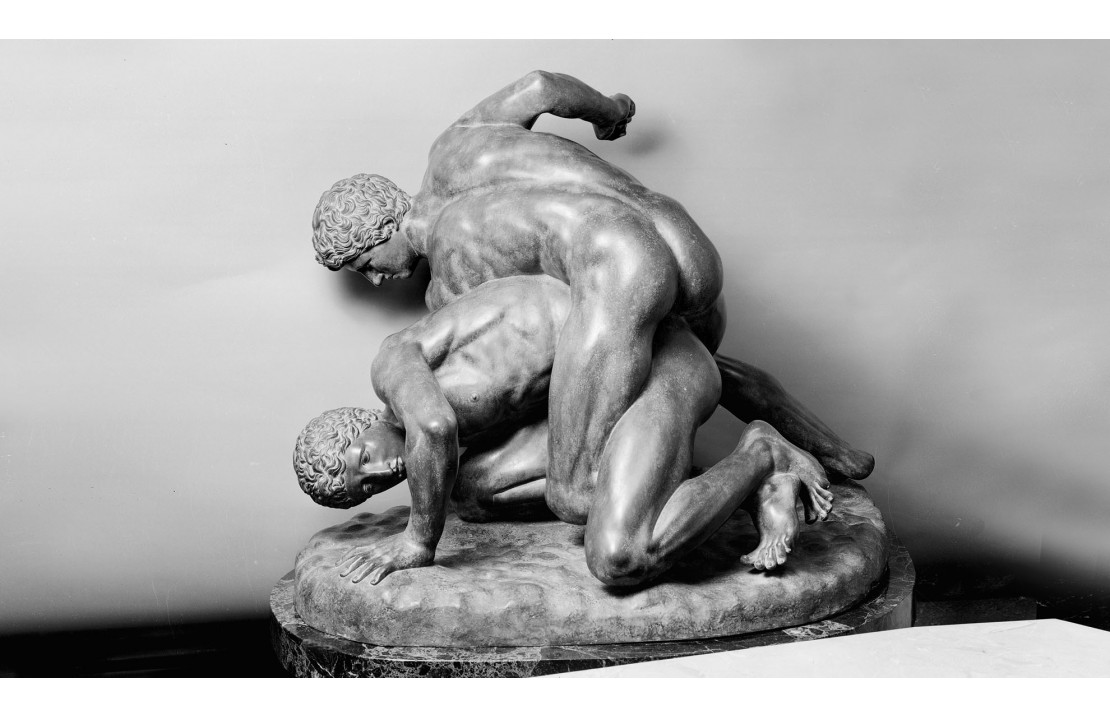 Statua in bronzo - Lotta Greco Romana