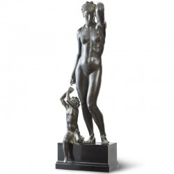 Statua in bronzo e marmo - Danae