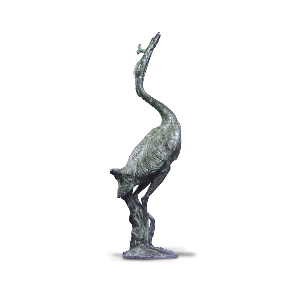 Bronze statue - Heron with Fish