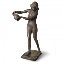 Statua in bronzo - Donna con vaso