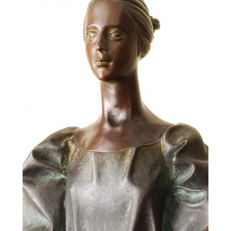 Statua in bronzo - Ballerina con blusa