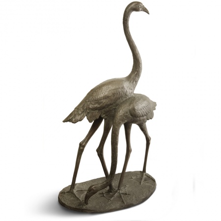 Flamingoes bronze statue