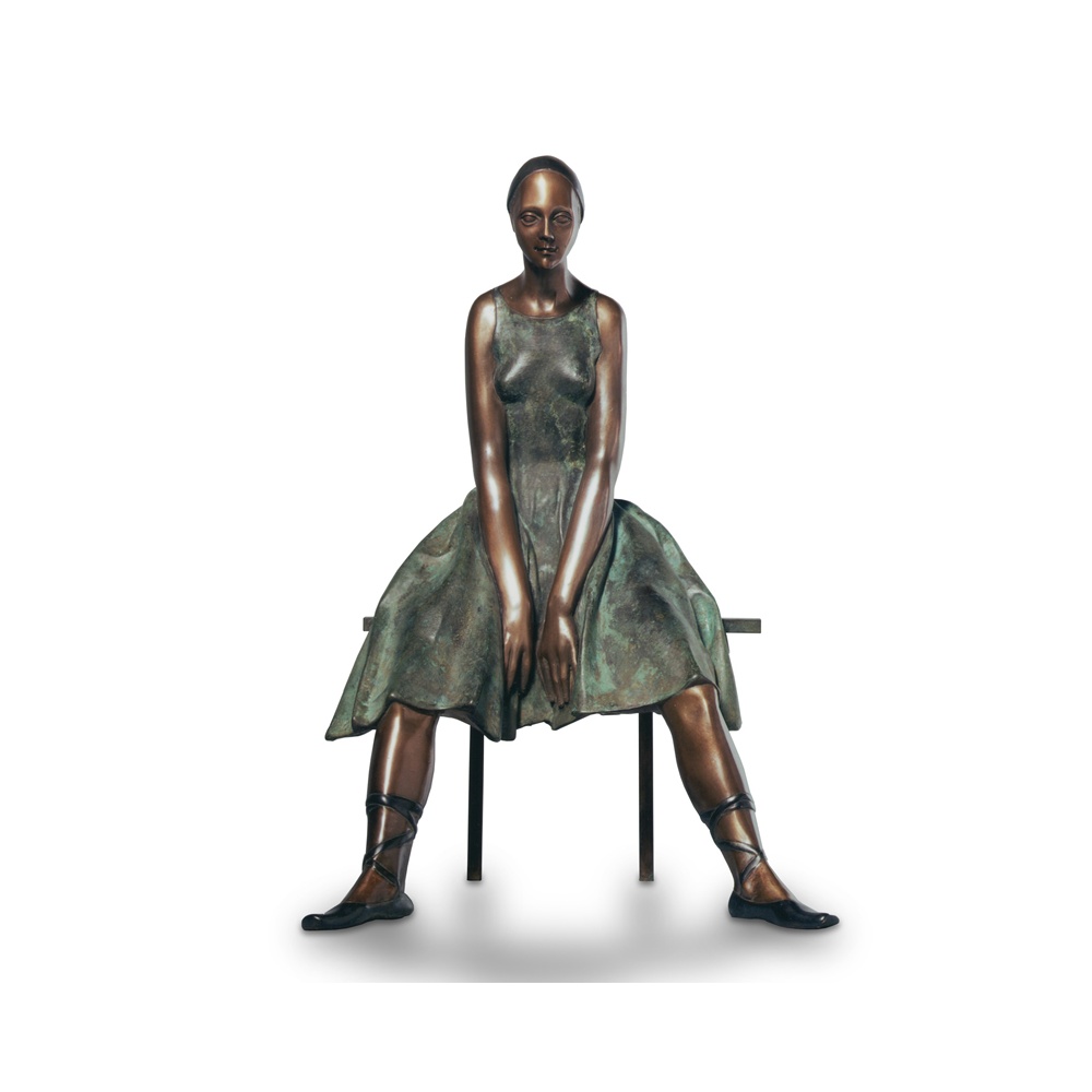 Scultura in bronzo - Ballerina Seduta