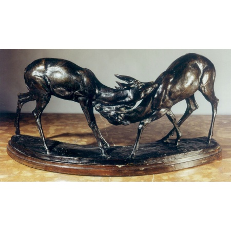 Statua in bronzo fuso - Antilopi