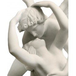 Statua in marmo bianco di Carrara - Amore e Psiche