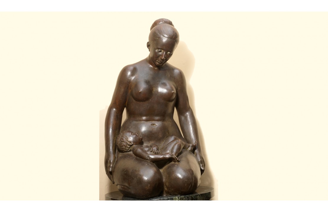 Statua in bronzo - Maternità