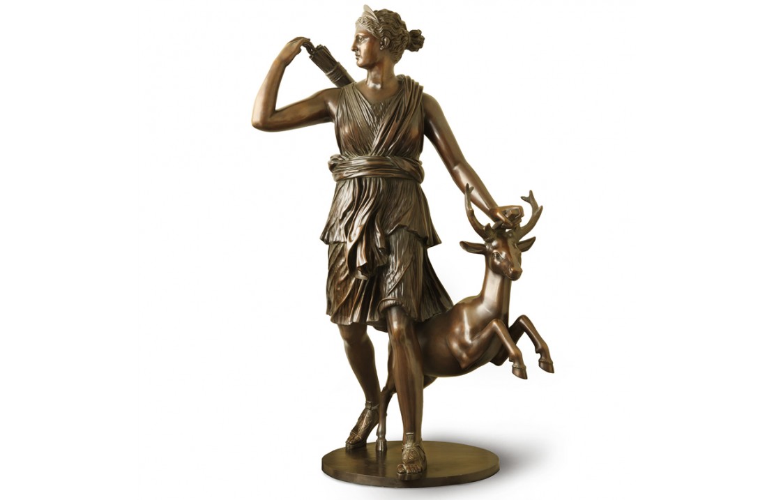 Statua in bronzo - Diana Cacciatrice