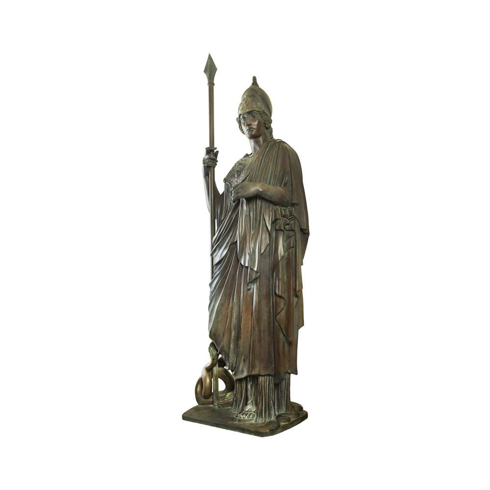 Minerva, bronze statue