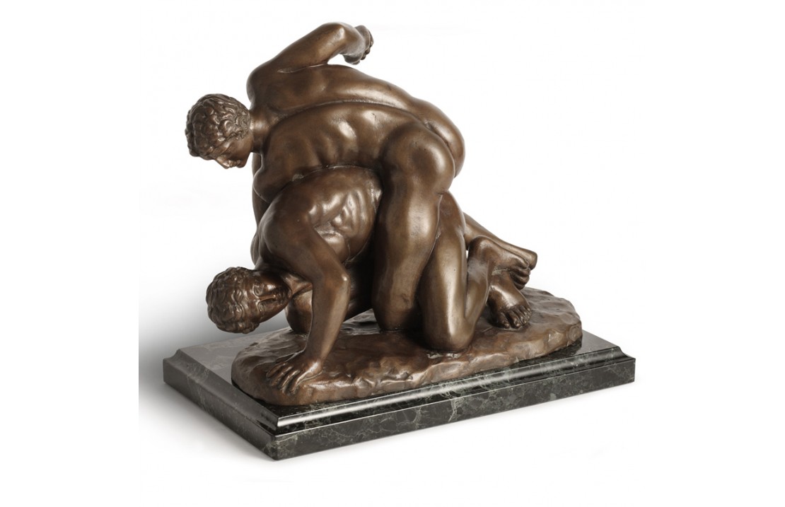 The Wrestlers bronze statue