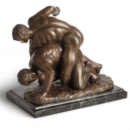 Statua in bronzo Lotta Greco Romana