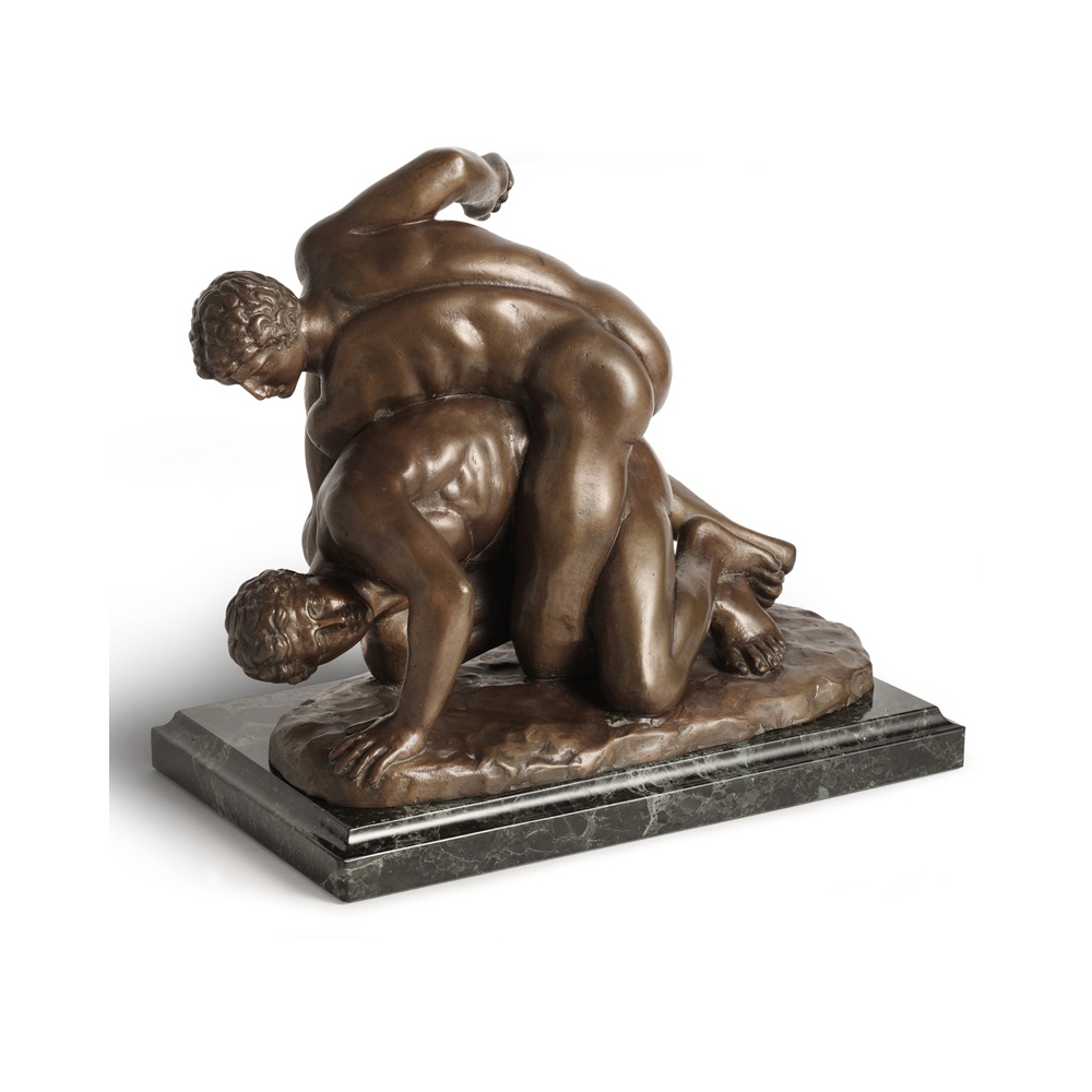 The Wrestlers bronze statue