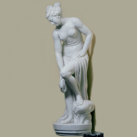Allegrain Bather Carrara marble sculpture