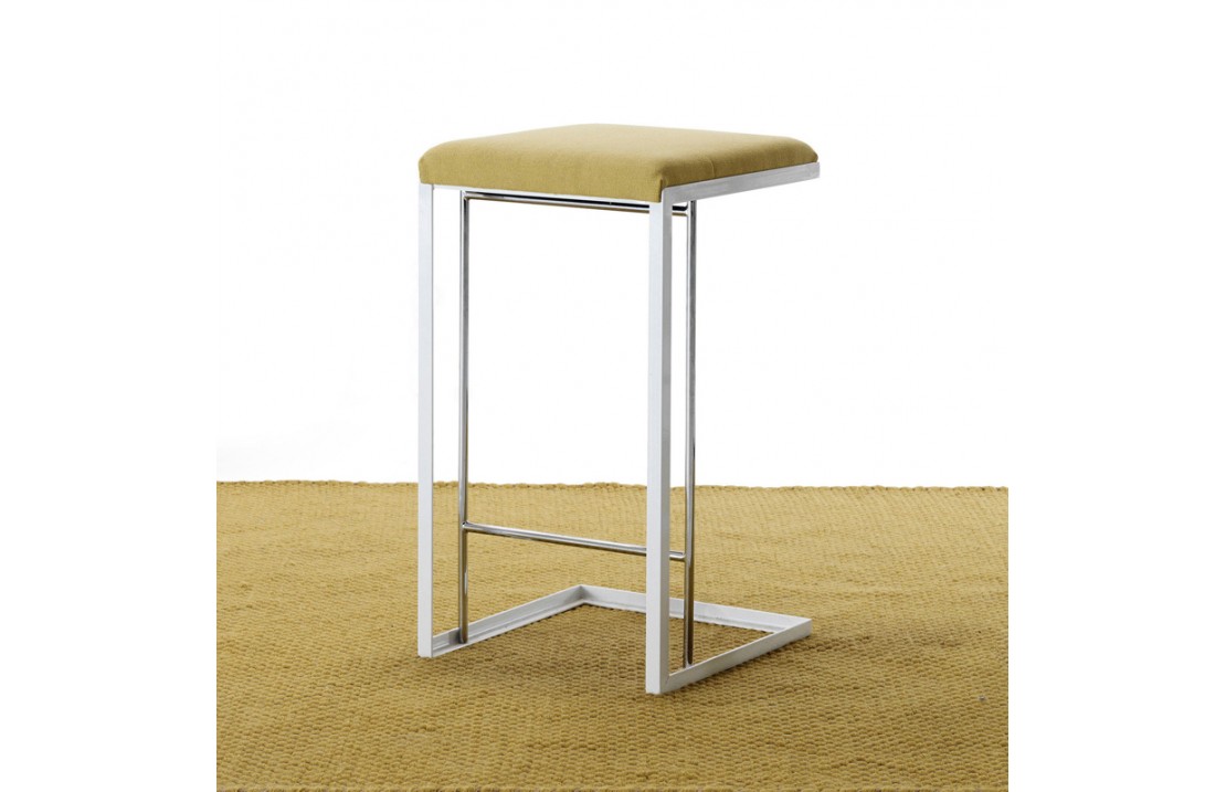 Upholstered stool H46/63/75 - Gray