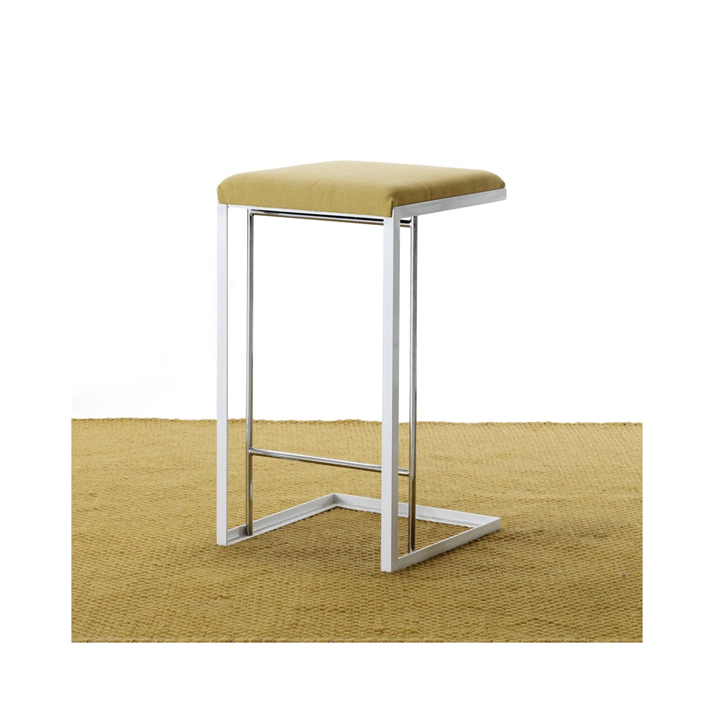 Upholstered stool H46/63/75 - Gray