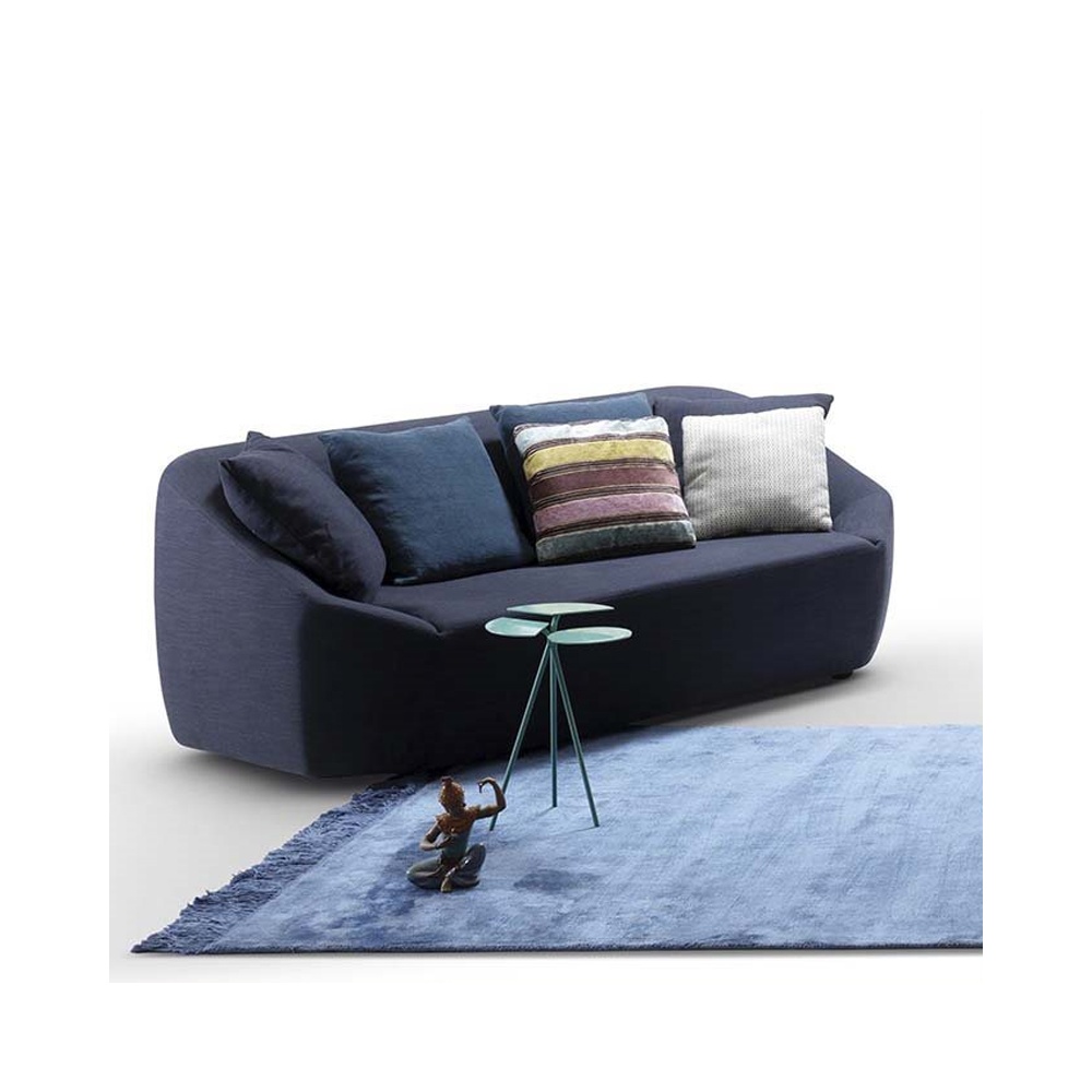Inline sofa in fabric or leather upholstery
