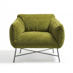 Jolie armchair in fabric or leather cover
