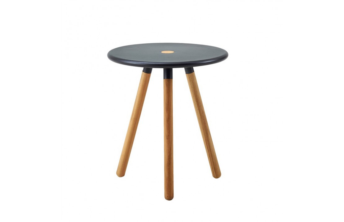 Outdoor coffee table / stool in aluminium and teak - Area