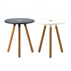 Outdoor coffee table / stool in aluminium and teak - Area