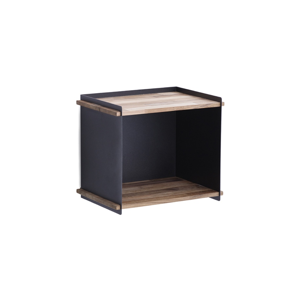 Storage box in wood and aluminium - Box wall