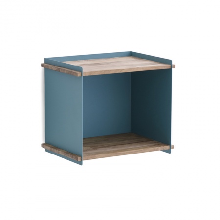 Storage Box in Wood and Aluminum - Box wall