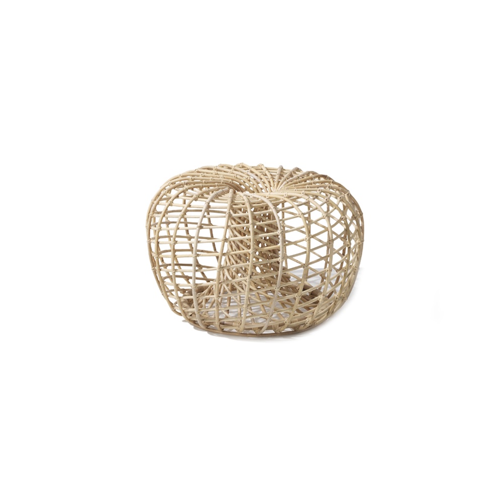 Handmade rattan pouf or coffee table - Nest
