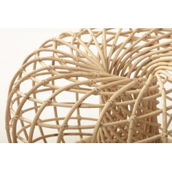 Handmade rattan pouf or coffee table - Nest