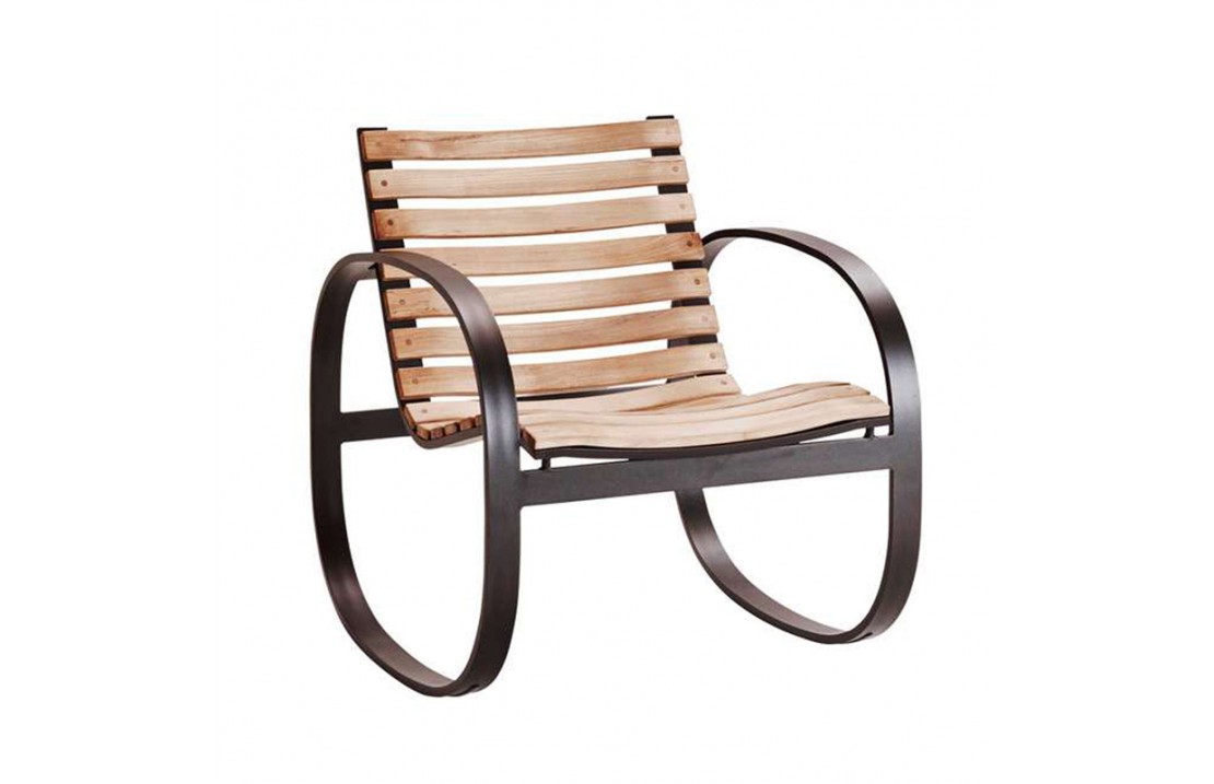 Outdoor rocking chair in wood - Parc