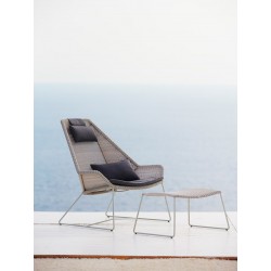 Outdoor footstool in Rattan - Breeze