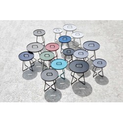 Outdoor coffee table in aluminium - On the move L