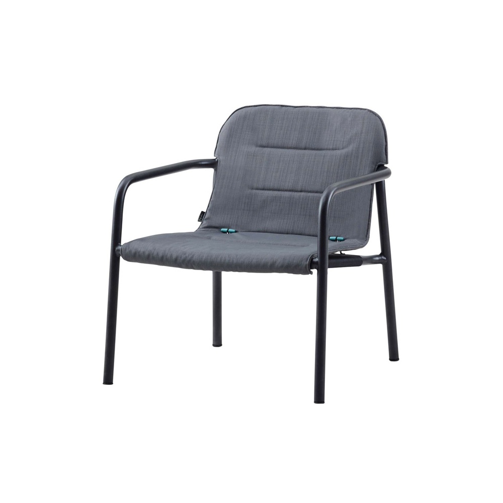 Stackable armchair with fabric cushion - Kapa