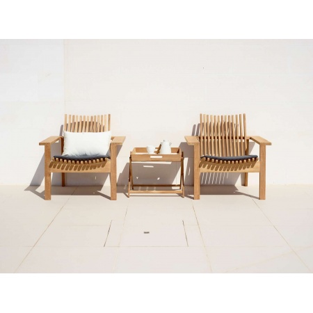 Sedia impilabile in legno teak - Amaze