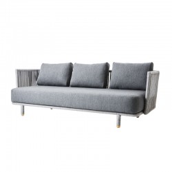 Outdoor sofa 3 seater in fabric - Moments