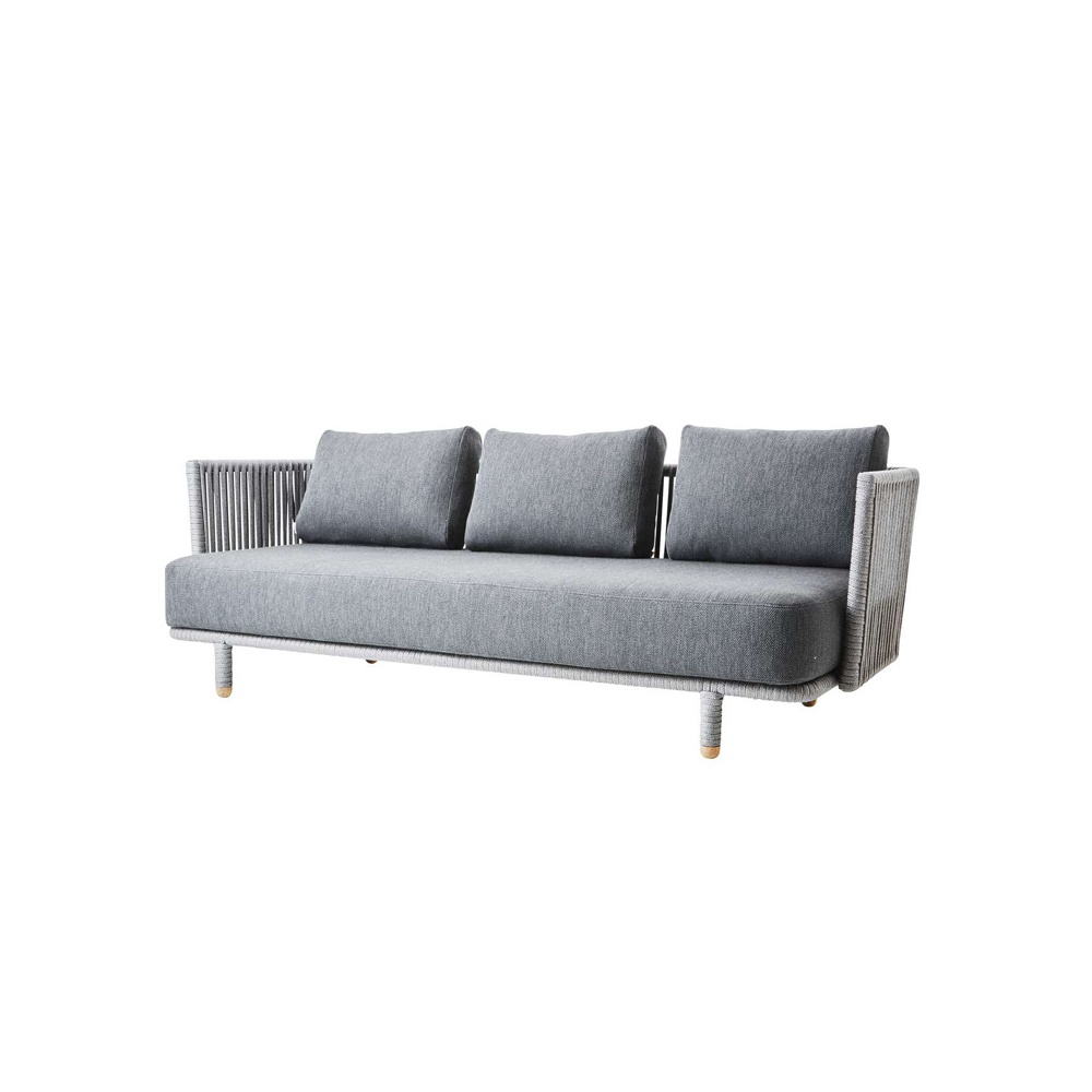 Outdoor sofa 3 seater in fabric - Moments