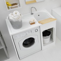 Outdoor Cabinet sink with washing machine compartment - Lavacril
