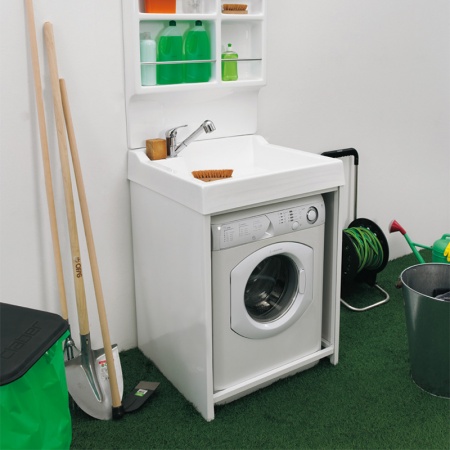 Outdoor cabinet for washing machine with sink - Lavacril on
