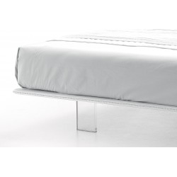 Samoa Brillant Bed with Transparent Feet and Design Headboard