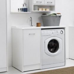 Mobile lavatoio con vano per lavatrice - Domestica