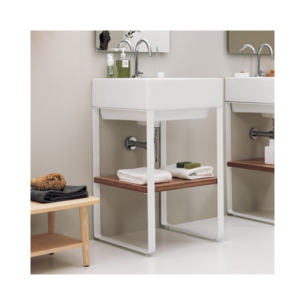 Volant cabinet with ceramic washbasin and floor base