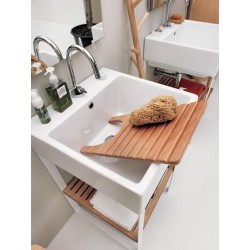 Bathroom cabinet with ceramic washbasin - Volant