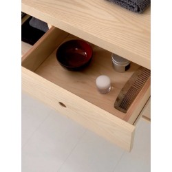 Tino ash wood cabinet with ceramic washbasin