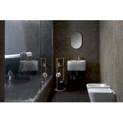 Ceramic washbasin with wall-hung structure metal - Tino
