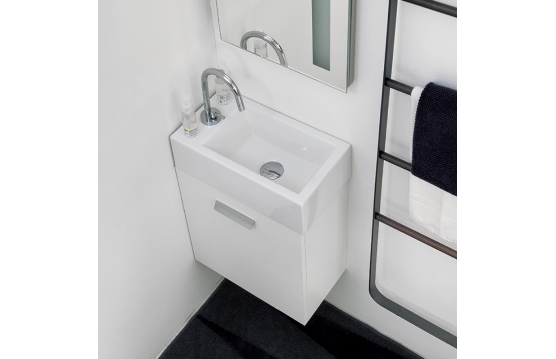 Wall hung cabinet with ceramic basin - Mini