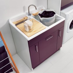 Cabinet washtub with laundry basket - Twist