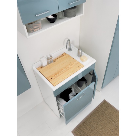 Cabinet washtub with laundry basket - Lindo