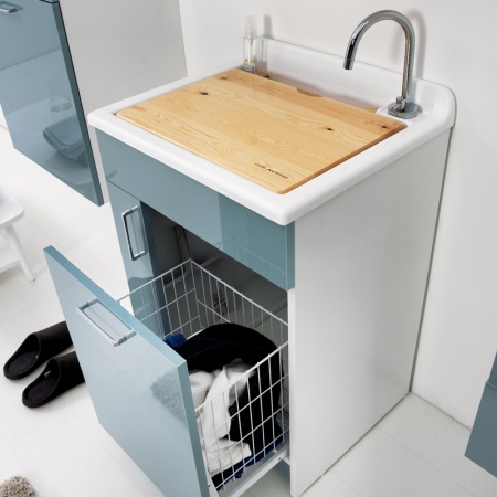 Cabinet washtub with laundry basket - Jollywash