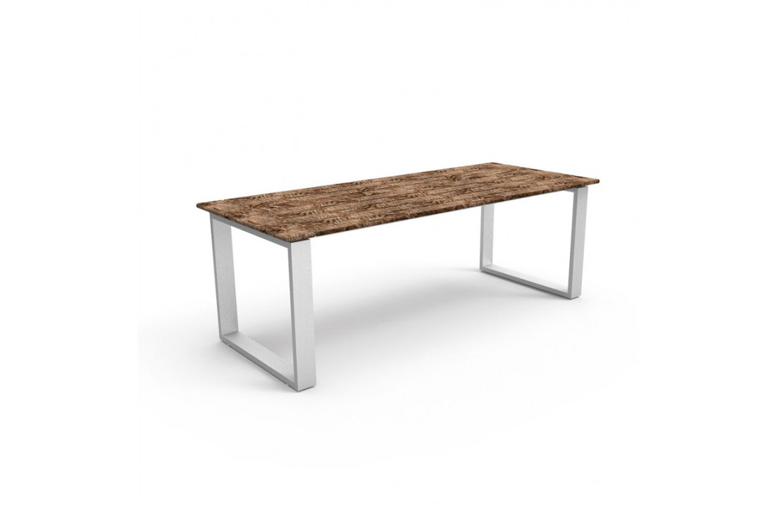 Tavolo da esterno in teak e alluminio - Essence