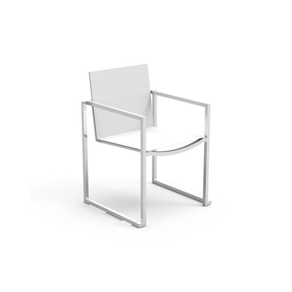 Outdoor stackable armchair in aluminium - Essence