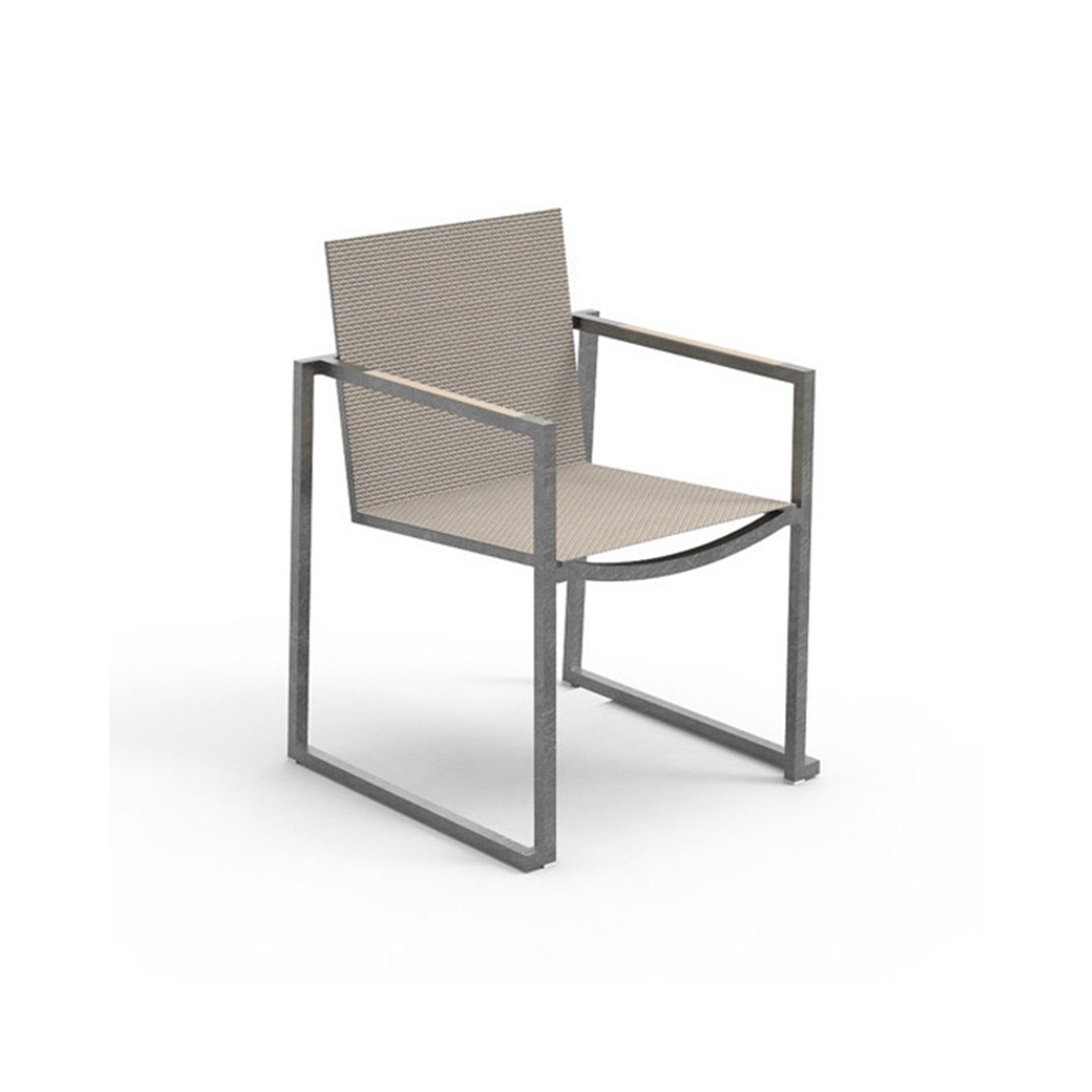 Outdoor stackable armchair in steel - Essence
