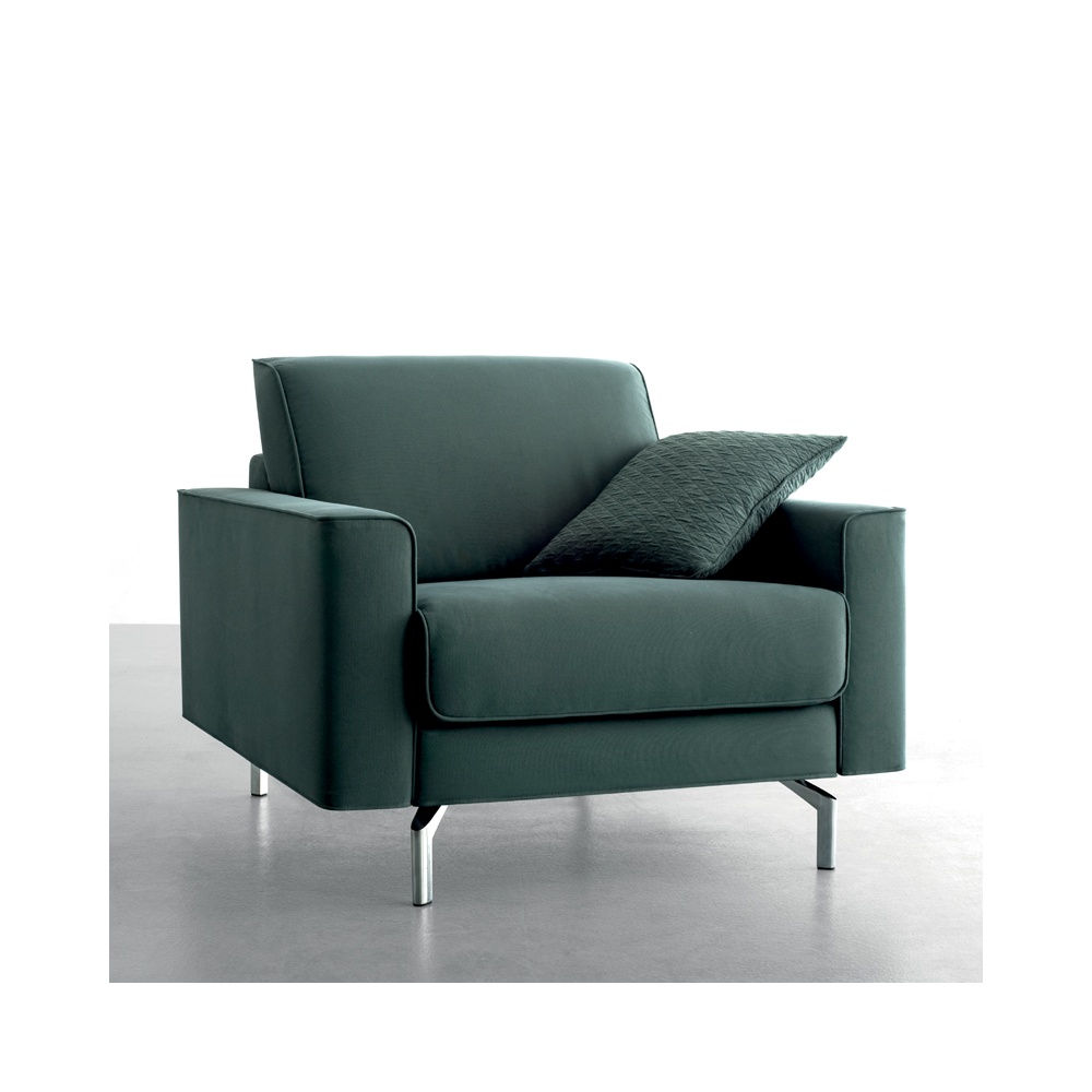 Armchair in fabric or eco-leather upholstery - Spirit